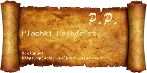 Plachki Pelbárt névjegykártya